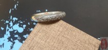 Original handmade boutique ancient language workshop embossed bracelets (drunk spring wind) Custom S999 embossed peony