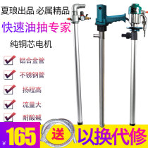 Xia Lang portable 220V electric pump oil drum diesel pump corrosion resistant chemical high temperature explosion-proof oil pump