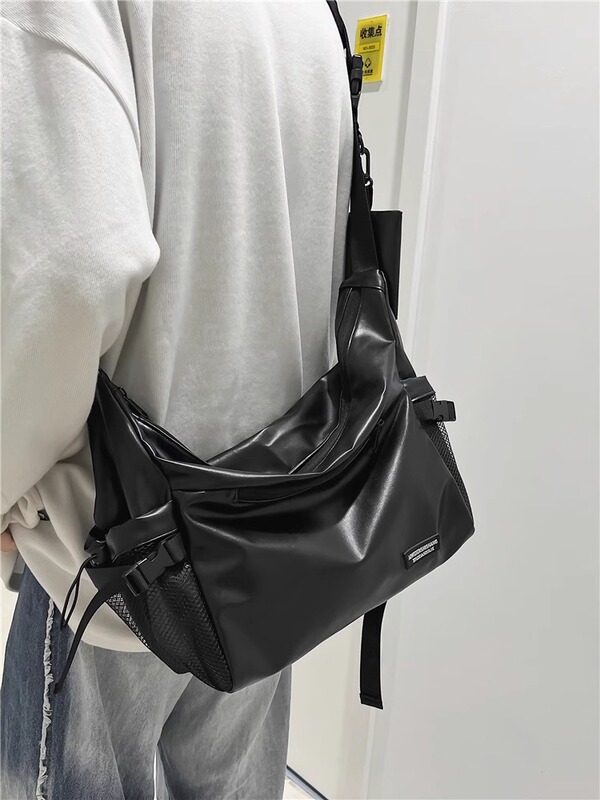 French Cavienkion Harajuku Style Crossbody Bag Men's Bag College Student Commuter Messenger Bag Workwear Shoulder Bag