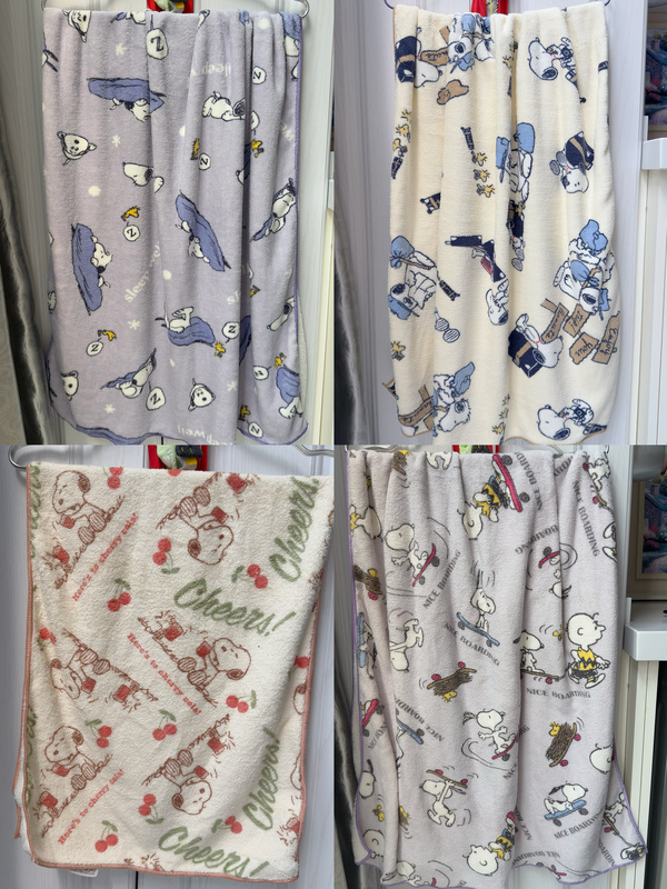 2 Pieces Free Shipping Japanese Bath Towel Export Non-Shedding Soft Peanuts Snoopy Snoopy Four Seasons