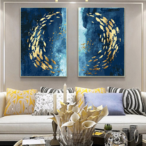 diy coloring digital oil painting oil painting Nordic style modern light luxury abstract living room porch decorative painting fish