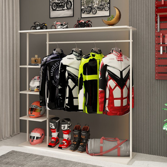 Motorcycle Riding Gear Helmet Display Rack Motorcycle Bicycle Equipment Storage Rack Home Storage Cabinet Garage Storage