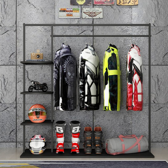 Motorcycle Riding Gear Helmet Display Rack Motorcycle Bicycle Equipment Storage Rack Home Storage Cabinet Garage Storage