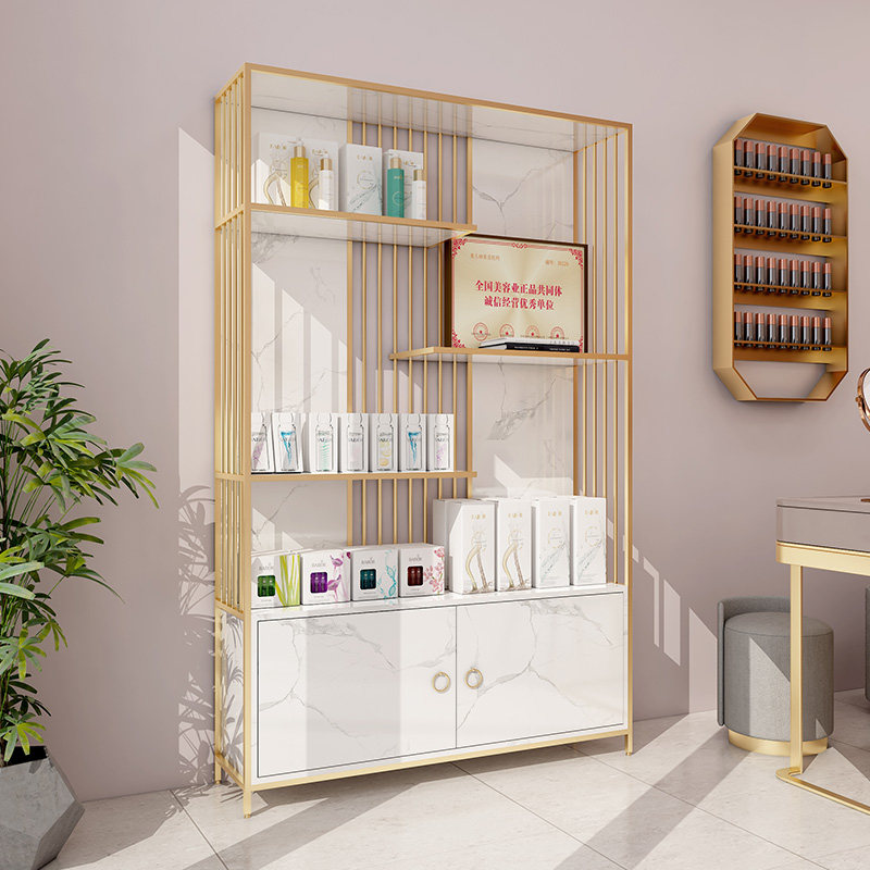 Beauty salon product cabinet floor-to-ceiling beauty shop display cosmetics display samples nail art display cabinet partition shelf