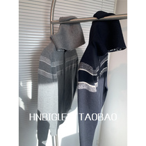 HNBIGLEE can also wear coat inside ~ double-sided cashmere knitted cardigan hooded casual jacket