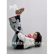 HNBIGLEE walk with the wind~ Camellia stitching high-waisted trousers show thin ultra-long wide-leg jeans for women