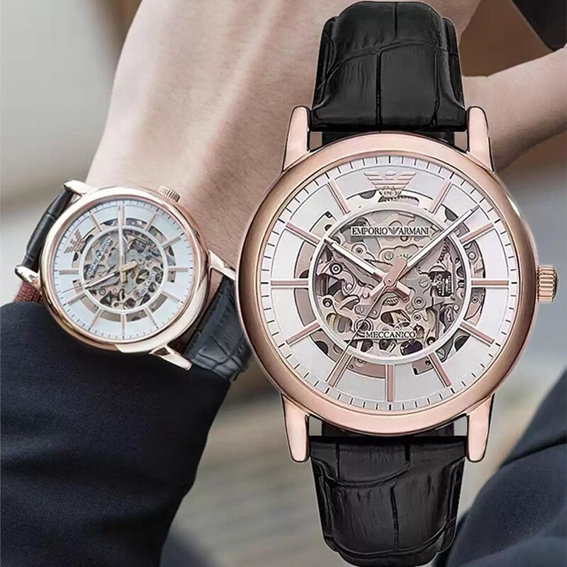 Armani Armani Watch Men's Fully Automatic Mechanical Fashion Hollow Leather Belt Waterproof Men's Watch 60007 Armani Armani Watch Men's Fully Automatic Mechanical Fashion Hollow Leather Belt Waterproof Men's Watch 60007