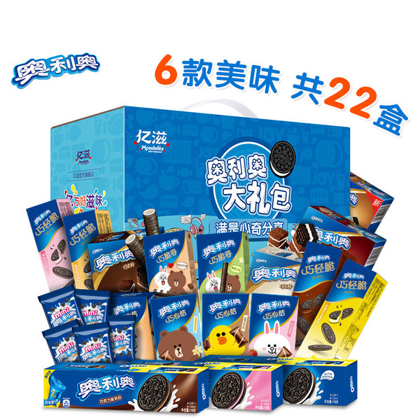 奥利奥 零食大礼包 1382g 天猫优惠券折后￥68包邮（￥88-20）