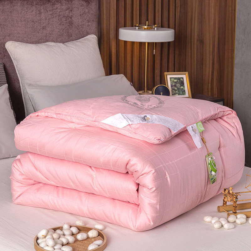 100 mulberry silk t quilt cotton jacquard spring and autumn quilt single double summer cool quilt mother air conditioner is four seasons silk quilt core