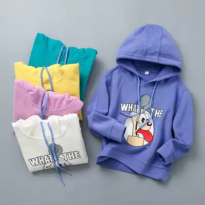 2021 Spring New Children's Hooded Sweatshirt Casual Top Children's Wear Korean Long Sleeve Girls base shirt Tide Boy