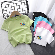 Children short sleeve spring clothing 2022 new childrens clothing short sleeve T-shirt summer clothing boy short sleeve cotton girl half sleeve undershirt