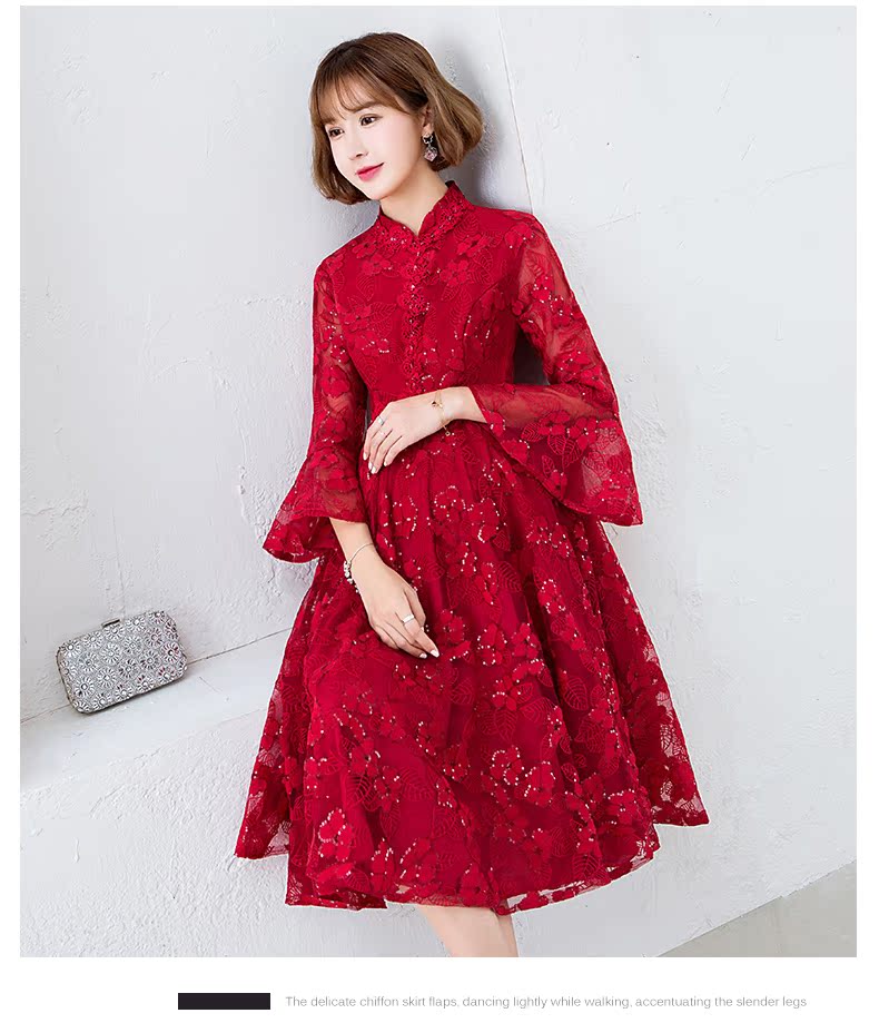 Robe de soirée      manchon de cloche - Ref 3212849 Image 21