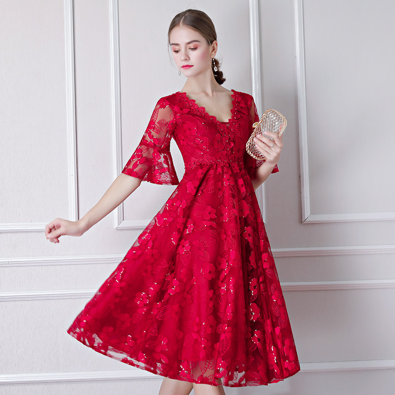 Robe de soirée      manchon de cloche - Ref 3210322 Image 3