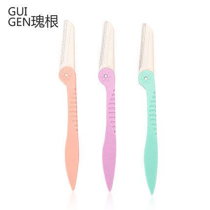 Folding eyebrow trimmer sharp safety thrush professional eyebrow shaving blade female makeup tool