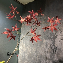 Chicken claw Maple simulation red maple leaf welcome maple leaves outdoor tree decoration floral arrangement silk flower arrangement