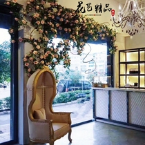 European-style flower wall climbing floral plant wall rose silk flower tree climbing roof Vine Dry Branch tree Vine