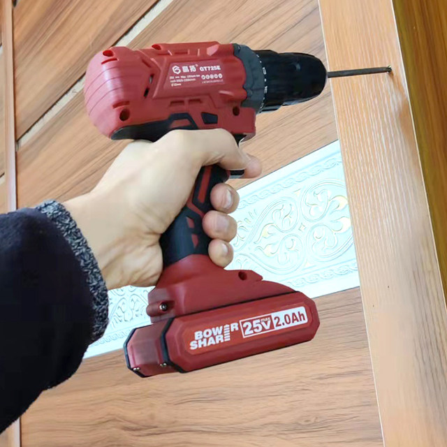 Gaotuo 25V ເຈາະມື rechargeable 21V / 25V ພະລັງງານສູງ drill ໄຟຟ້າ lithium ໄຟຟ້າ lithium screwdriver ເຈາະຮູເຈາະໄຟຟ້າ