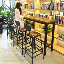 Custom-made bar tables and chairs bar table iron milk tea shop table and chair combination high stool bar chair coffee shop bar table