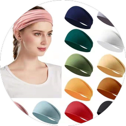 European and American Men's Sports Headbands, Sweat-Absorbing Headscarves, Fitness Net Basketball Gear, Running Cotton Hairbands, Yoga Anti-Sweat Bands