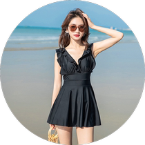 New ins female Korean version hot spring swimsuit backless one-piece swimsuit female seaside resort swimwear wholesale slimming fairy
