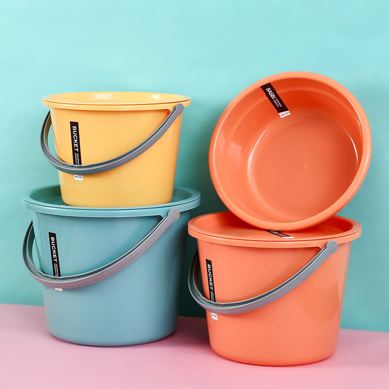 Home Plastic Bucket Tub-Tub Suit Large Capacity Thickened Drum Carry Bucket Student Dormitory Laundry Bucket With Lid Bucket