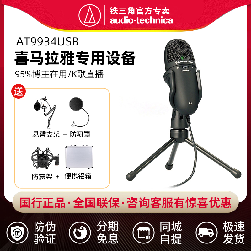 Iron Triangle AT9934USB capacitor microphone mobile phone computer K song live dubbing professional equipment recording studio