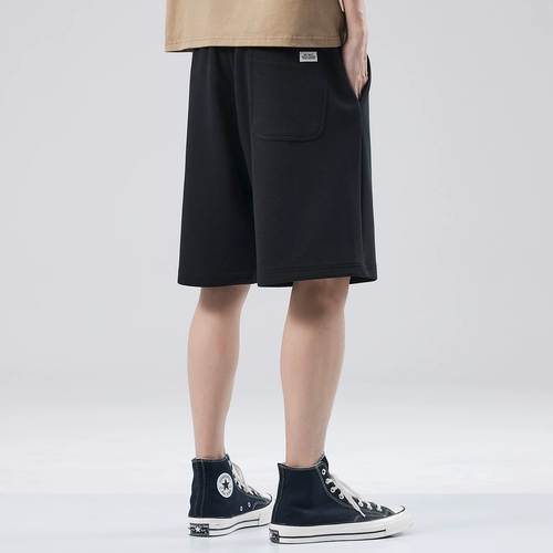 Мужские спортивные летние шорты, трикотажные штаны для отдыха, в американском стиле, оверсайз, свободный прямой крой