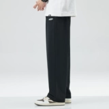 Летние тонкие шелковые быстросохнущие спортивные штаны, свободный прямой крой