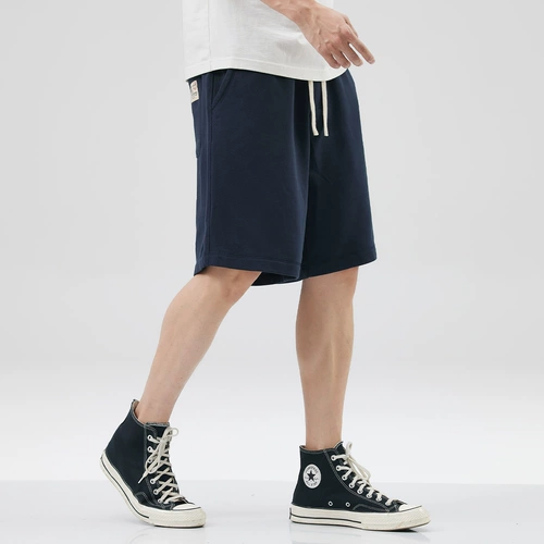 Летние тонкие спортивные шорты для отдыха, трендовые штаны, оверсайз, в американском стиле