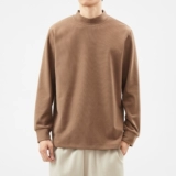 Удерживающая тепло базовая приятная телу двусторонная демисезонная утепленный лонгслив, высокий воротник, изысканный стиль