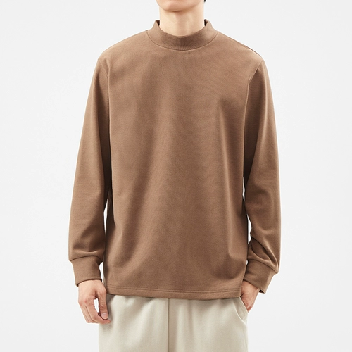 Удерживающая тепло базовая приятная телу двусторонная демисезонная утепленный лонгслив, высокий воротник, изысканный стиль