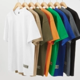 Хлопковая летняя тонкая цветная футболка с коротким рукавом для отдыха, оверсайз, короткий рукав