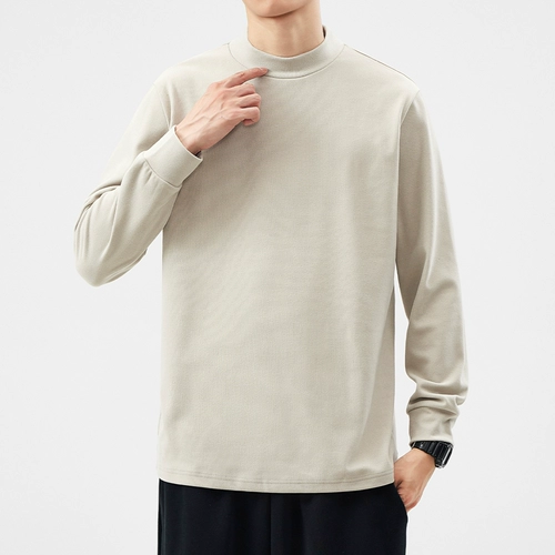 Удерживающая тепло базовая приятная телу двусторонная демисезонная утепленный лонгслив, высокий воротник, изысканный стиль