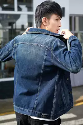 Hanska spring autumn denim jacket male couple handsome denim jacket casual Korean version of loose top gown coat tide