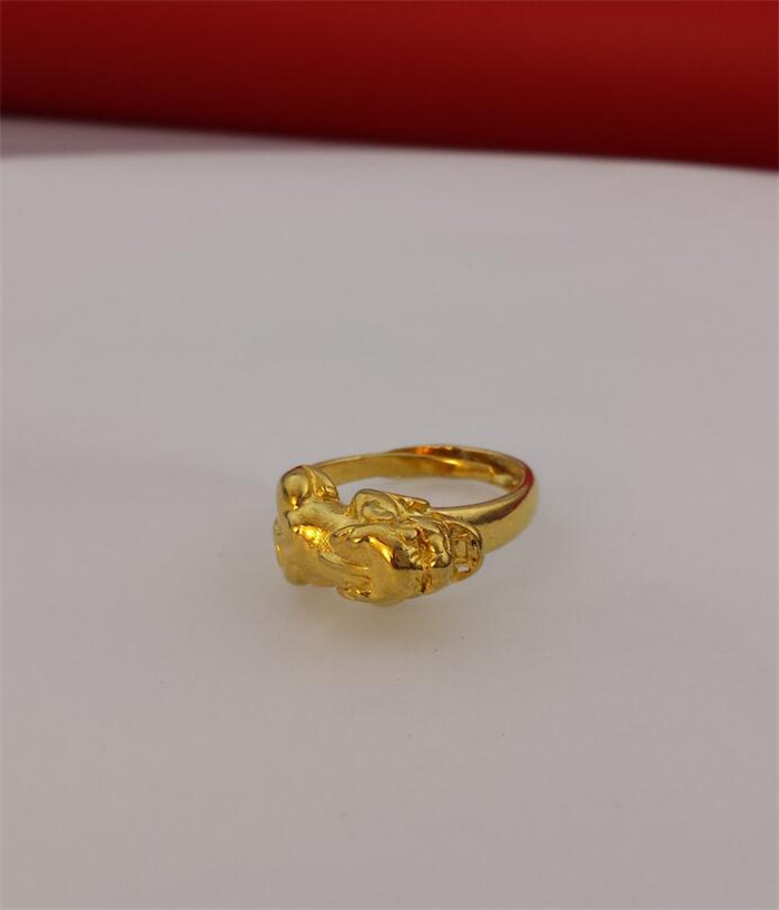 Thời gian dài không phai đồng xu mạ nhẫn Nữ trang sức vàng cát Quà cưới cô dâu trang sức cưới nhẫn vàng tây nữ