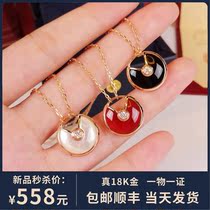 Amulet necklace female 18K rose gold cross chain choker simple temperament niche design light luxury advanced sense