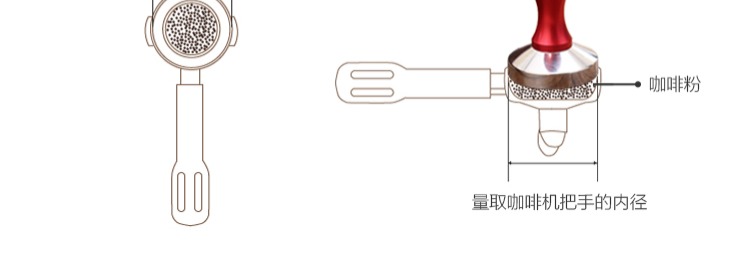 Thép không gỉ Ý bột cà phê bột áp lực búa bột chuyên nghiệp máy pha cà phê hơi nước thiết bị hỗ trợ dụng cụ bột áp lực tách uống cà phê