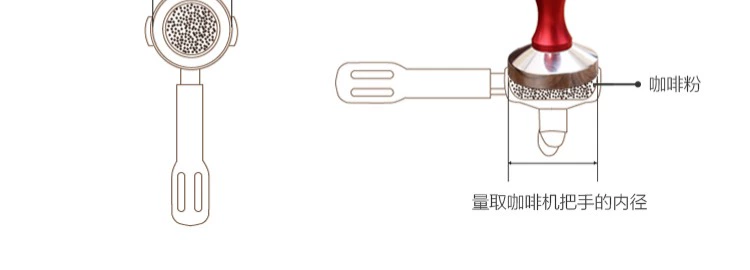 Thép không gỉ Ý bột cà phê bột áp lực búa bột chuyên nghiệp máy pha cà phê hơi nước thiết bị hỗ trợ dụng cụ bột áp lực