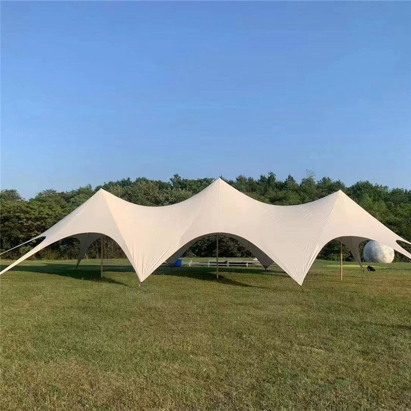 Outdoor Mega Outdoor Sky Tent Large Hexagon Camping Camping Camping Thicken Rain Protection Sunscreen Canopy Large Cool Shed 