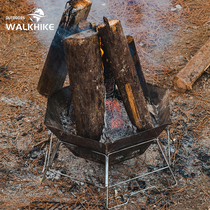WALKHIKE portable folding firewood stove camping outdoor camping on fire station Barbecue Grill small oven Bonfire basin