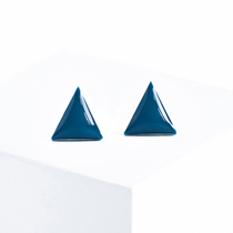 Ukrainian designer Lepun 丨 Original handmade 丨 Fashion simple geometric multi-color triangle stud earrings in stock