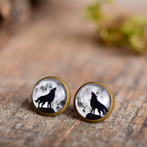 Lithuania Sandra Magic jewelry 丨 Full moon night 丨 Wolf temptation Stud earrings Ring necklace