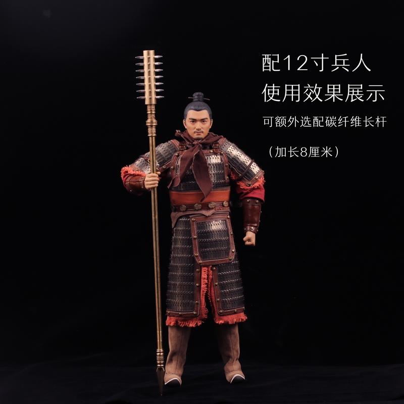 微兵古代兵器之狼牙棒骨朵铁蒺藜16微缩武器黄铜精雕收藏把玩