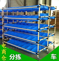 E-Commerce artifact picking truck logistics warehouse seeding Wall plastic steel round pipe sorting truck slope with truck merchant Super cart