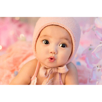 Big eyes female baby bb pictorial Beautiful baby picture poster Baby poster wall sticker for pregnancy and fetal education painting A26