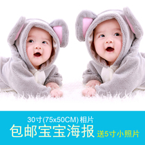 Baby poster wall sticker HD baby painting decorative doll pictures Fetal education dragon and Phoenix baby photo poster painting