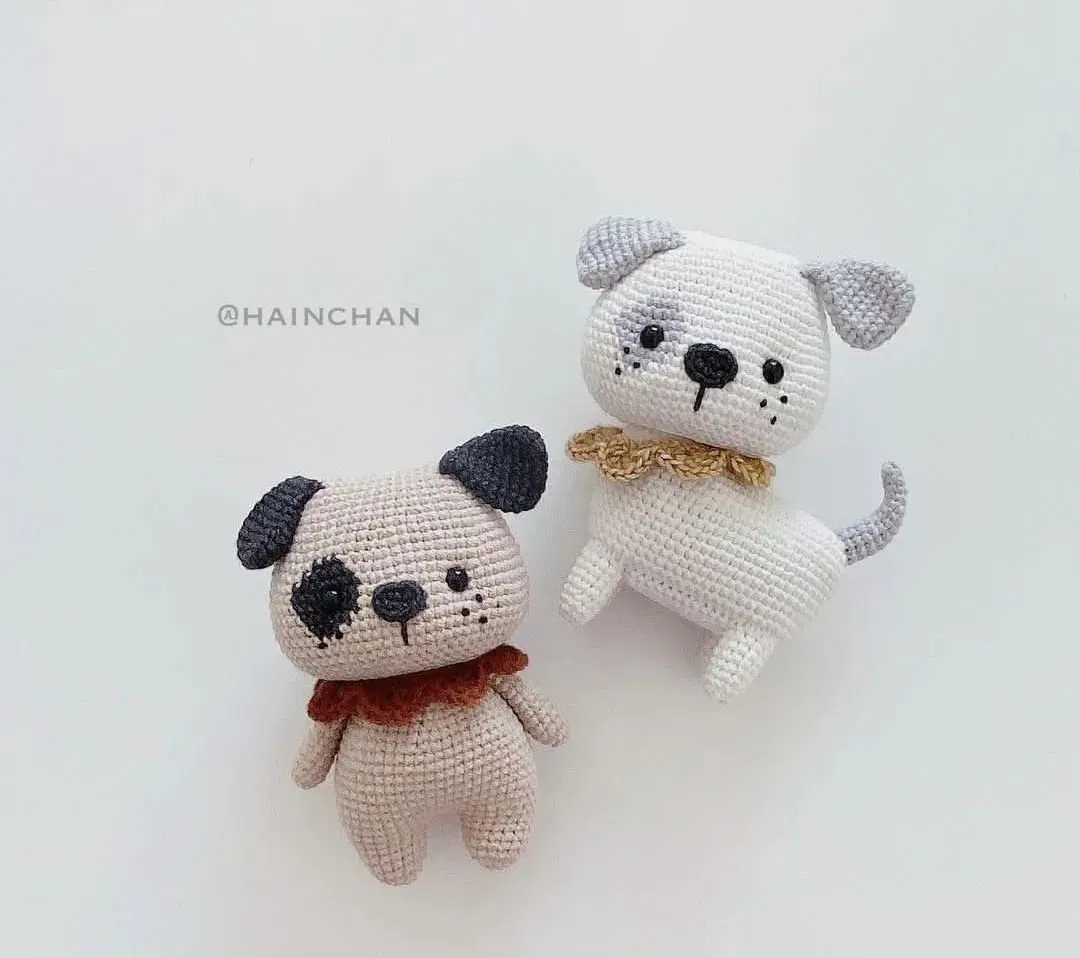 Small shop crochet diagram doll animal birthday gift doll tutorial handmade DIY couple pendant dog