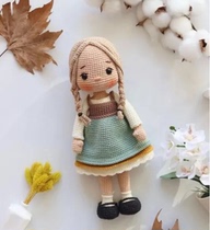 Xiaolians shop crochet illustrated tutorial handmade GWN009 doll girl doll Amarys (middle)