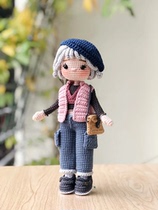 Illustrated crochet tutorial of Xiaolis shop GWN388 doll girl Selena (middle) handmade in spare time