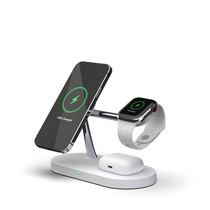 Versatile wireless charger applies Apple 12 phone headphone WATCH Magnetic suction 15W Fast charging night light bracket